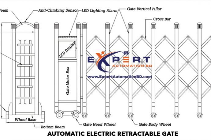 Automatic-collapsible-gate-Drawing Automatic collapsible gate Drawing